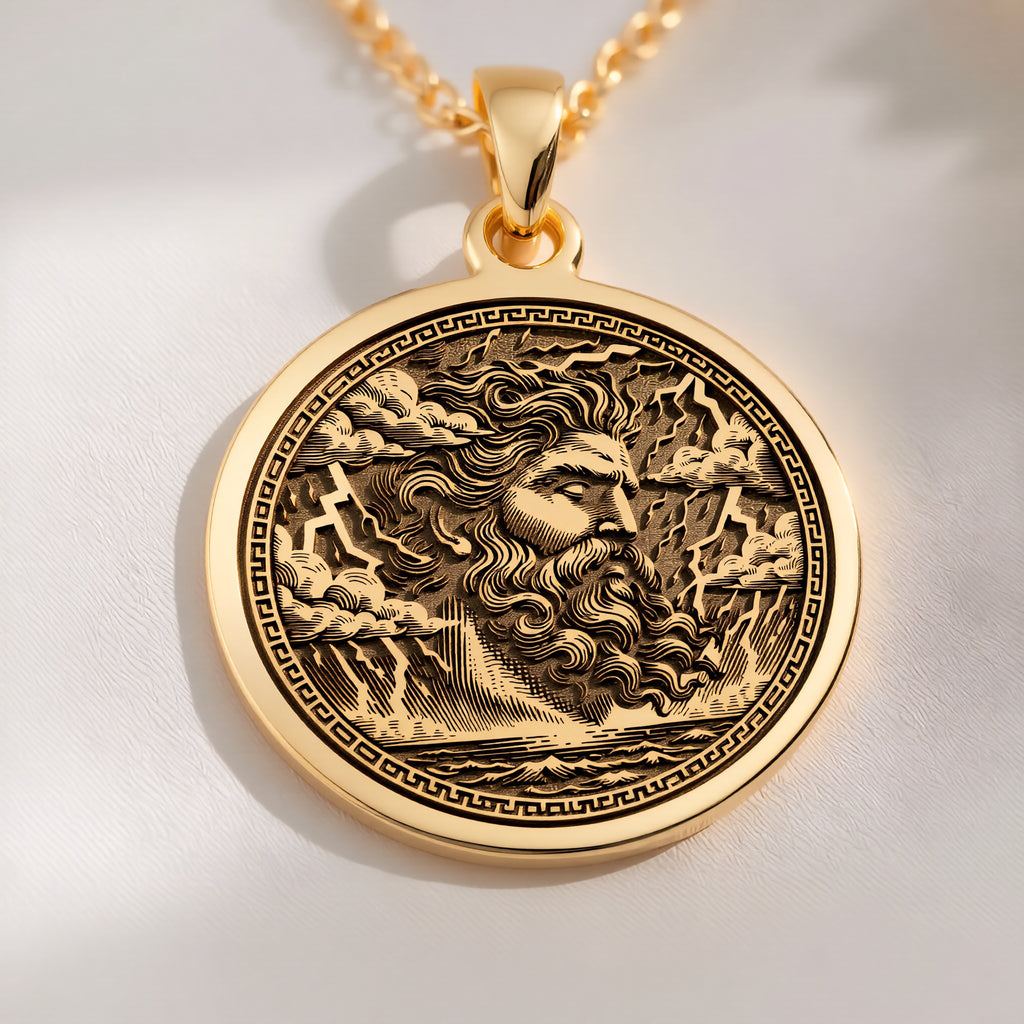 Zeus Necklace: with thunder god greek god mythology talisman amulet amulet - View 214