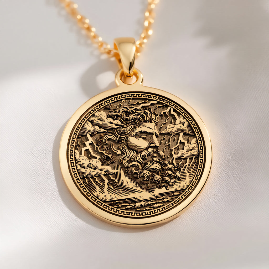 Zeus Necklace: with thunder god greek god mythology talisman amulet amulet - View 214