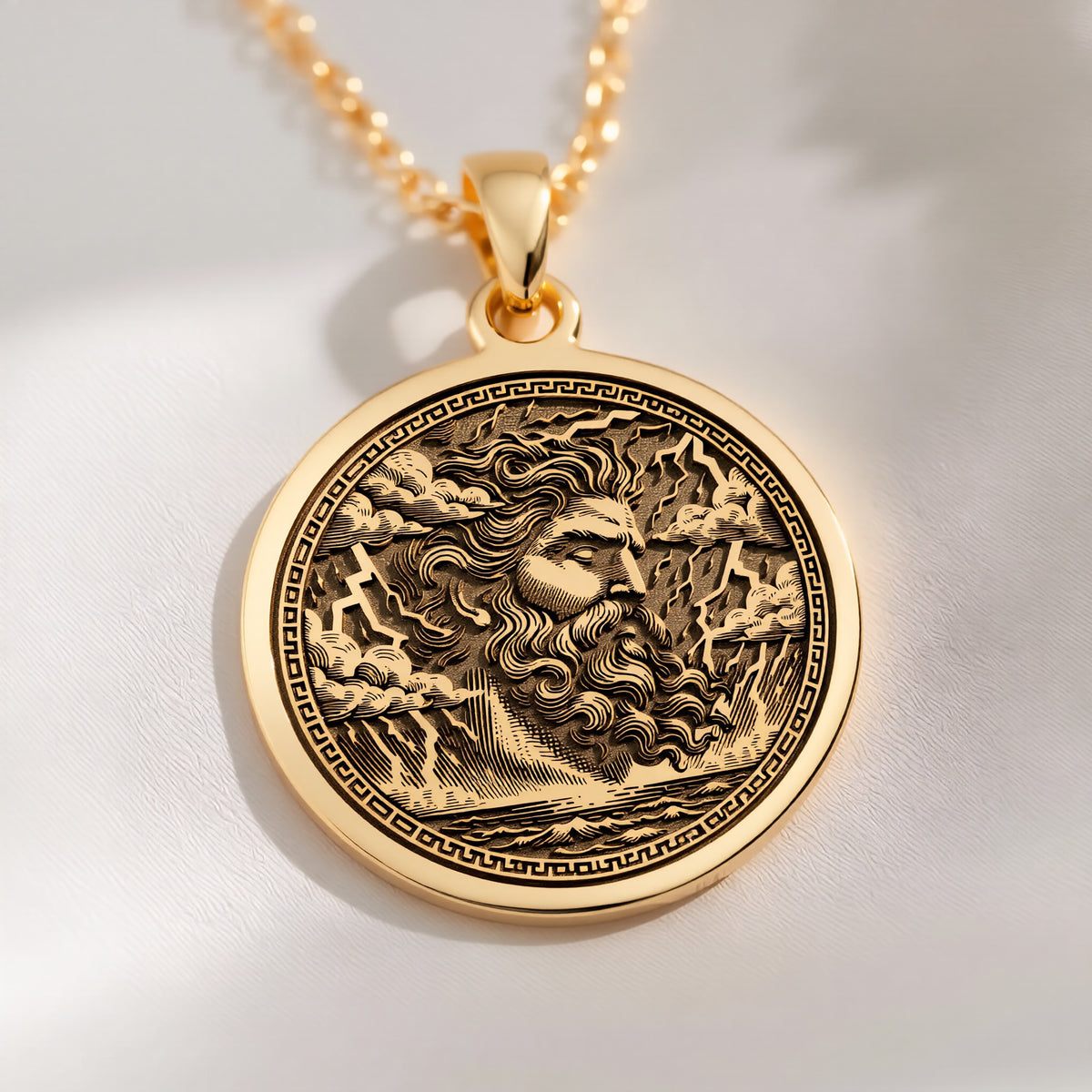 Zeus Necklace: with thunder god greek god mythology talisman amulet amulet - View 214
