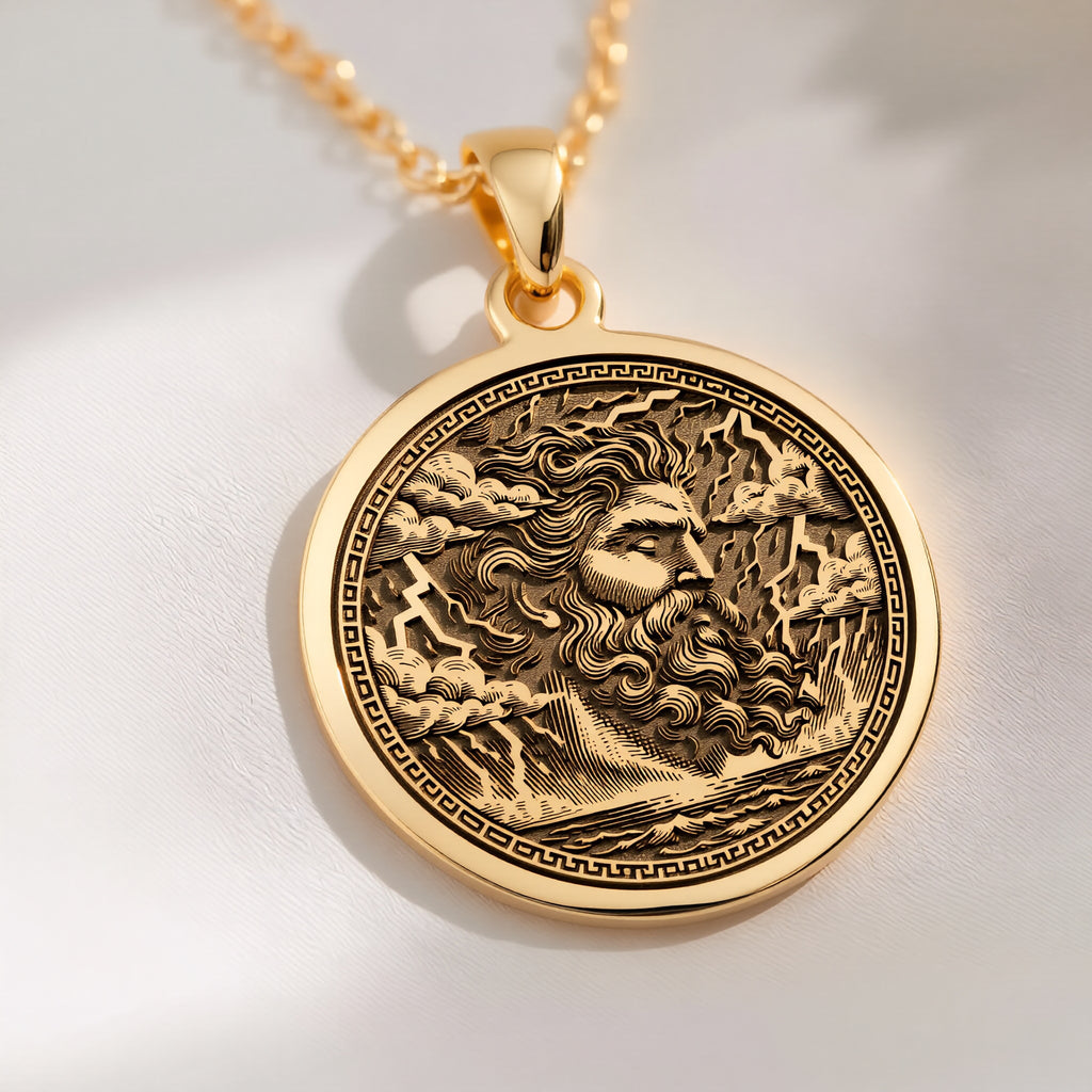 Zeus Necklace: with thunder god greek god mythology talisman amulet amulet - View 214