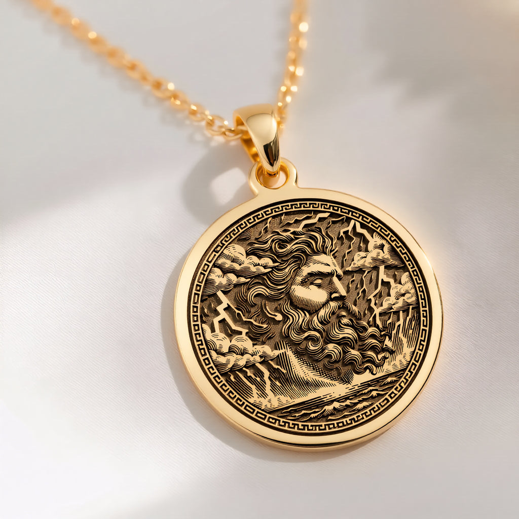 Zeus Necklace: with thunder god greek god mythology talisman amulet amulet - View 214