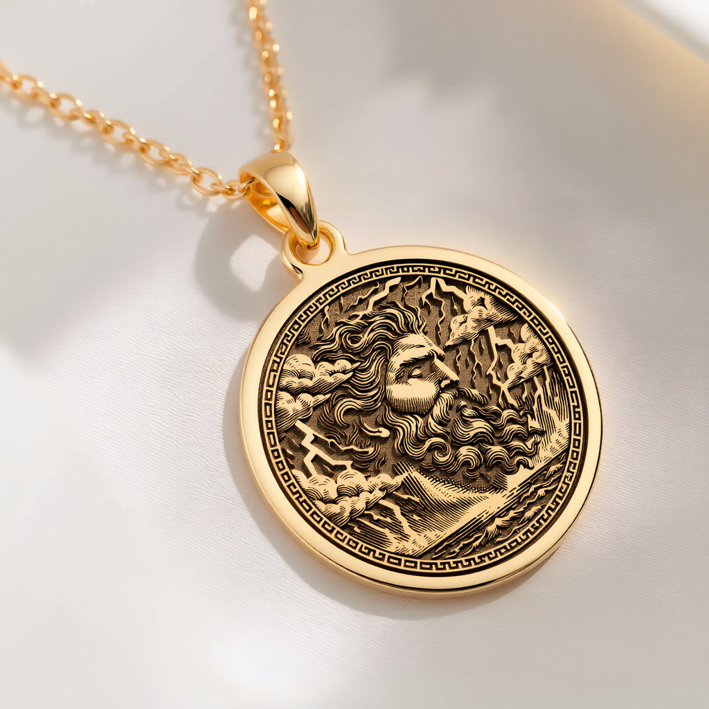 Zeus Necklace: with thunder god greek god mythology talisman amulet amulet - View 214