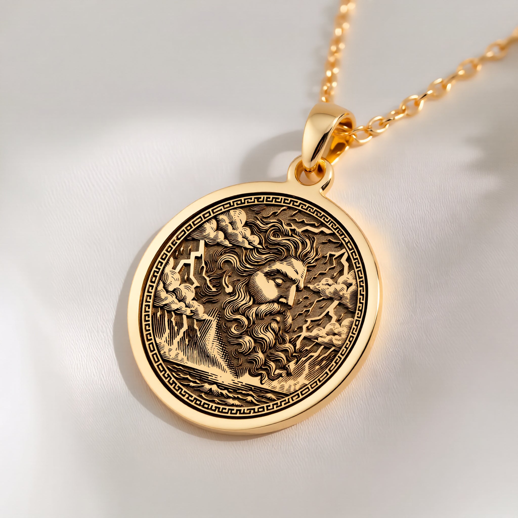 Zeus Necklace: with thunder god greek god mythology talisman amulet amulet - View 214