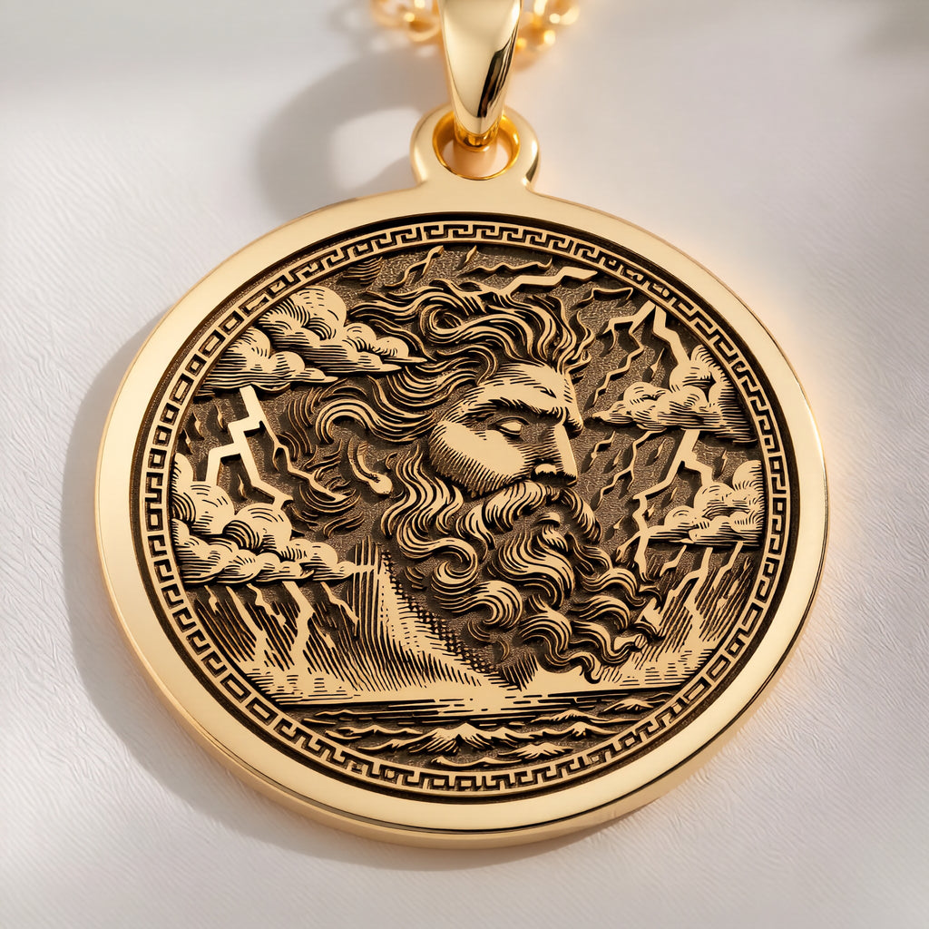 Zeus Necklace: with thunder god greek god mythology talisman amulet amulet - View 153