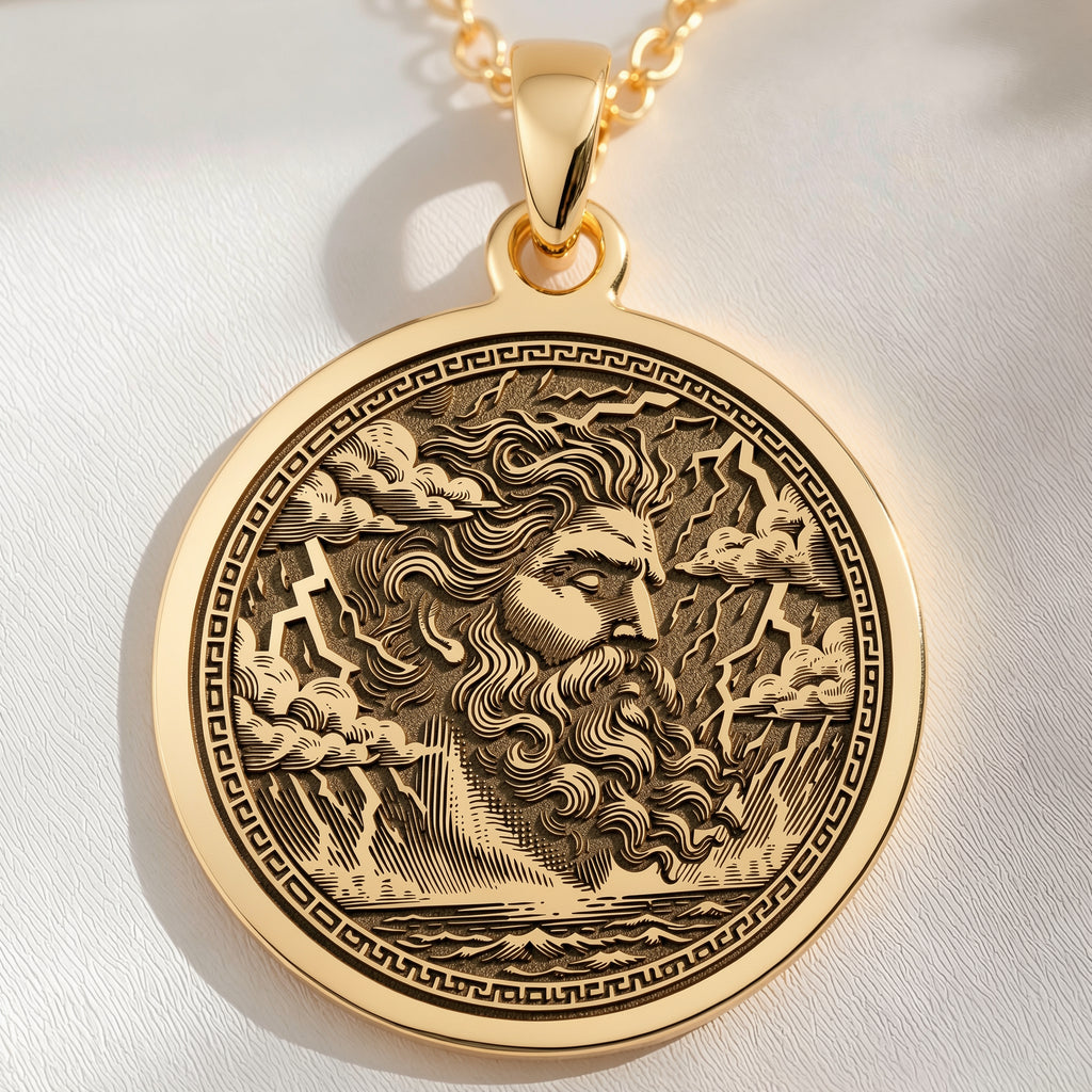 Zeus Necklace: with thunder god greek god mythology talisman amulet amulet - View 153