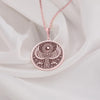 Rose Gold Plated Ankh Necklace with a winged Egyptian life symbol pendant. Feminine and spiritual handmade jewelry, ideal for gifting to her. A stylish rose gold charm for birthdays, anniversaries, or daily elegance.