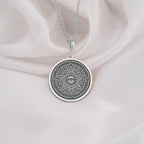 925 sterling silver eye necklace featuring a star motif and intricate geometric details with a protective all seeing eye design. A meaningful spiritual pendant perfect as a thoughtful gift or everyday accessory for men and women.