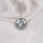 925 Sterling Silver Rhea Necklace with a Greek mythology theme, representing motherhood and fertility. A timeless piece for everyday elegance or special occasions.
