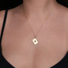 Ace of heart gold charm pendant necklace, gift for her, romantic jewelry, Heart Jewelry, heart pendant, playing card charms