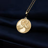 14K Solid Gold Crane Charm Necklace, Yin Yang Duality Pendant, Silver Yin Yang Crane Necklace, Rose Gold Crane Charm, Dainty Crane Necklace