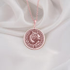 Rose Gold Plated Tiger Necklace with an intricately designed medallion pendant. A trendy and feminine jewelry piece for animal lovers, zodiac fans, or as a unique gift for women. Stylish and versatile, perfect for casual and formal occasions.