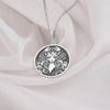zodiac Cancer Sign Woman Necklace in 925 Sterling Silver. Celestial zodiac necklace designed for astrology lovers. Thoughtful birthday gift or keepsake jewelry piece for Cancer sign women. Elegant and timeless silver horoscope pendant.