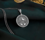 925 Sterling Silver Bastet Pendant Necklace, inspired by the Egyptian Cat Goddess. A detailed and symbolic talisman, suitable for both men and women, reflecting ancient mysticism and perfect for gifting on special occasions.