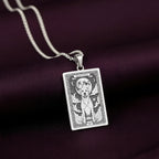 A striking 925 sterling silver Rottweiler charm. The art shows the celestial "Rottie," a meaningful piece of jewelry for a pet owner.