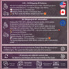 The image is a collage of various texts and icons related to U.S. and EU shipping and customs information, including customs fees, customs duties, and shipping services.