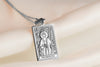 14K Solid Gold The Magician Tarot Charm Necklace, Silver The Magician Tarot Charm Pendant, Dainty Rose Gold Tarot Card Charm Gift