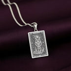 A striking 925 sterling silver Maine Coon charm. The art shows the witchy, cosmic cat, a meaningful piece of celestial jewelry for her.
