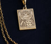 Gold The empress tarot card charm necklace