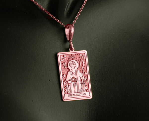 The magician tarot charm necklace - silver the magi