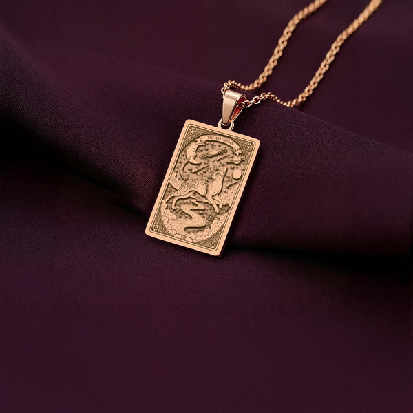 An elegant rose gold plated Portuguese Water Dog pendant. The beautiful engraving makes this a dainty and modern piece of pet jewelry.