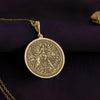 Maa Durga Gold Pendant Necklace,Durga Devi Spiritual Jewelry, Navaratri Durga Necklace
