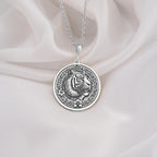 Sterling Silver Tiger Necklace showcasing a detailed medallion pendant. A timeless gift for women or animal lovers, this elegant piece symbolizes strength and luck. Perfect for daily wear.