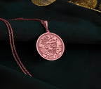 Rose gold plated Amor Fati coin pendant, symbolizing strength and acceptance. Lightweight, perfect for everyday wear or layering. This unique, versatile gift combines resilience, elegance, and the stoic philosophy of fate.