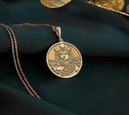 Hathor necklace, Egyptian jewelry, Goddess pendant, Gold Hathor charm, Egyptian goddess, daughter of Ra, Hathor gold necklace, Ancient Egypt charm, Gold goddess charm, Love goddess pendant, Fertility symbol charm, Hathor gold pendant.