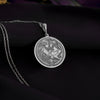 silver Antiope and Theseus necklace pendant, mythology-inspired jewelry with intricate detailing, symbolizing love, strength, and timeless passion.