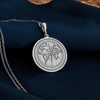 World Compass coin silver pendant necklace, Globe traveler charm, Travel-inspired jewelry, Explorer compass necklace