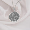 Maa Durga silver Pendant Necklace, Durga Devi Spiritual Jewelry, Navaratri Durga Necklace