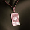 The sun tarot charm necklace - silver the sun tarot