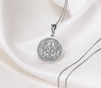 Surya silver Charm Pendant necklace - Radiant Sun God Necklace, Handmade Hindu Jewelry for Strength & Positivity, Hindu jewelry,Surya amulet, surya coin pendant, Surya talisman