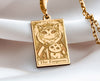 Gold The empress tarot card charm necklace