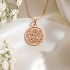 Glowing rose gold-plated Surya sun amulet summoning cosmic essence, guiding through cycles – perfect handcrafted Vedic rebirth gift.