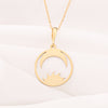 Sun And Moon Necklace 14K Solid Gold Celestial Jewelry Silver Sun and moon Charm Necklace Solid Gold Dainty Celestial Necklace Gift