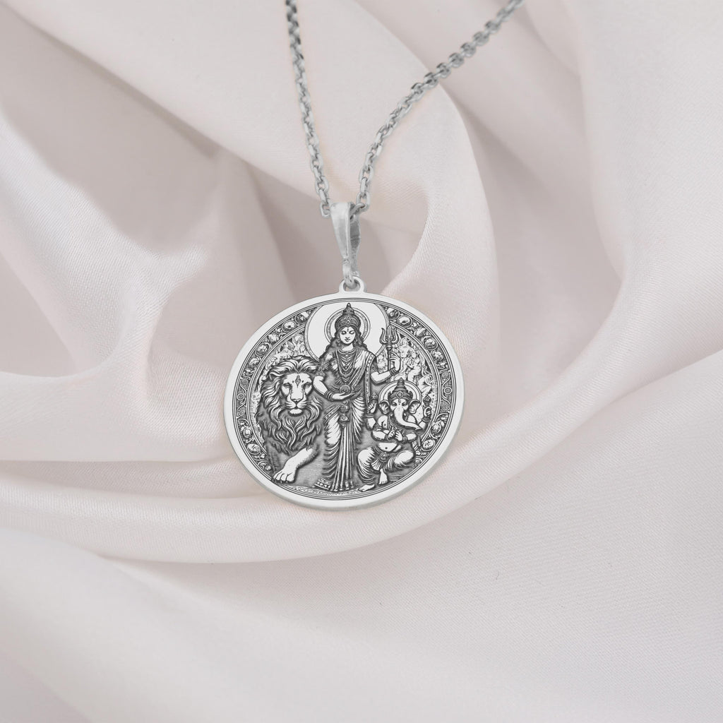 Parvati Silver Charm Pendant, Silver Hindu Goddess Charm, Parvati Sterling Silver Pendant, Spiritual Parvati Charm Necklace, Goddess Parvati Silver Jewelry, Silver Parvati Charm Necklace,