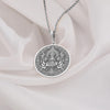 Sterling Silver Durga Talisman, beautifully crafted to symbolize divine protection and courage. A perfect spiritual accessory for women.