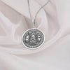 925 Sterling Silver Hades Necklace, Greek mythology-inspired pendant with Cerberus and Thanatos. Handmade unisex gothic jewelry, perfect for mythology lovers, statement fashion, and unique gift occasions.