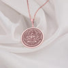14K rose gold plated Ragaraja pendant, a radiant symbol of spiritual transformation and enlightenment for modern Buddhist jewelry lovers.
