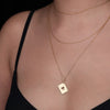 14K Gold & 925 Sterling Silver Ace of Hearts Charm Necklace,
