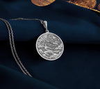 Leo Woman Pendant Elegant Zodiac Lion Necklace for Astrology Lovers, Personalized Leo Zodiac Charm Necklace in Silver Perfect Gift for Leo Women, Silver Lion Medallion Necklace for Leo Women Astrology and Horoscope Jewelry,