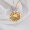 solid Gold Plated Origami Crane Pendant Necklace on a Delicate Chain | Japanese-Inspired Elegant Jewelry Gift for Women