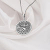 silver Sagittarius pendant for women, showcasing the archer&#39;s iconic symbol, perfect for astrology enthusiasts.