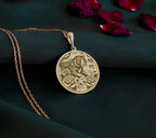 14K Gold Plated Tiger Pendant Necklace with intricate floral accents. A versatile accessory for men and women, ideal as a gift for animal lovers, Chinese Zodiac fans, or anyone who loves elegant, handcrafted jewelry.