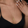 14K Solid Gold Star Tarot Card Pendant Necklace | Personalized Major Arcana Jewelry | Spiritual Tarot Gift | Customizable Tarot Charm Gift
