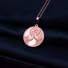 14K Solid Gold Crane Charm Necklace, Yin Yang Duality Pendant, Silver Yin Yang Crane Necklace, Rose Gold Crane Charm, Dainty Crane Necklace