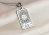 The sun tarot charm necklace - silver the sun tarot