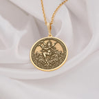 Gold Apsara Pendant - Divine Dancer Necklace for Women - Hindu Mythology Inspired Jewelry - Handmade Gold Apsara Charm - Unique Gold Apsara Necklace - Elegant Apsara Gold Pendant - Spiritual Gift for Women