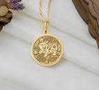 14K Solid Gold Piglet Charm Necklace, Pig Silver Pendant, Rose Gold Piggy Necklace, Chinese Jewelry, Zodiac Medallion, Animal Lover Charm